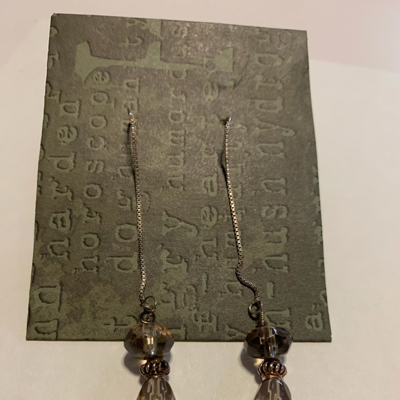 Handmade Smoky Quartz and Sterling Earrings - Picture 6 of 6